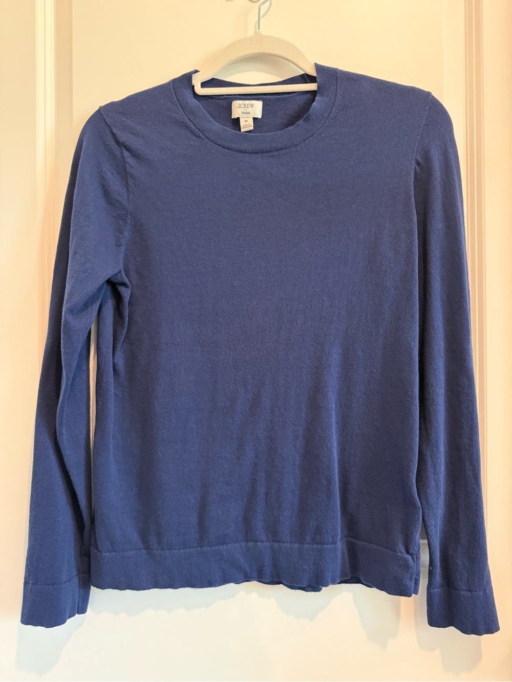 J. Crew Classic Crewneck Sweater in Deep Blue